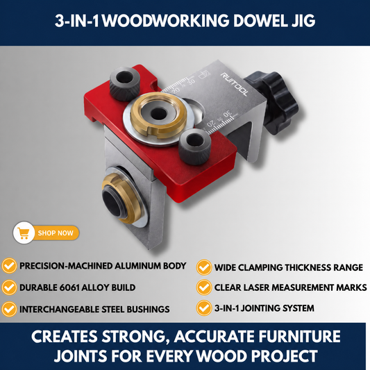 3-in-1 Woodworking Dowel Jig