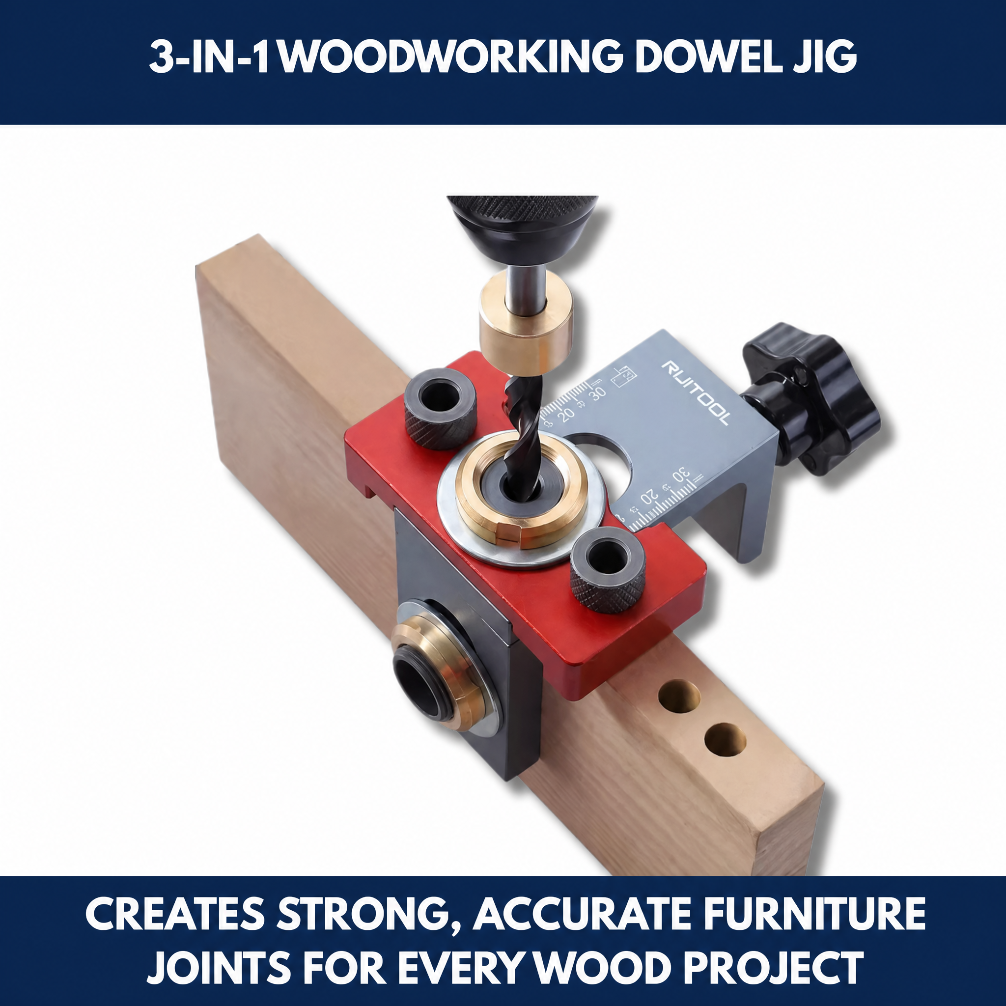 3-in-1 Woodworking Dowel Jig