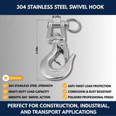 304 Stainless Steel Swivel Hook view 3