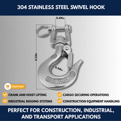 304 Stainless Steel Swivel Hook view 4