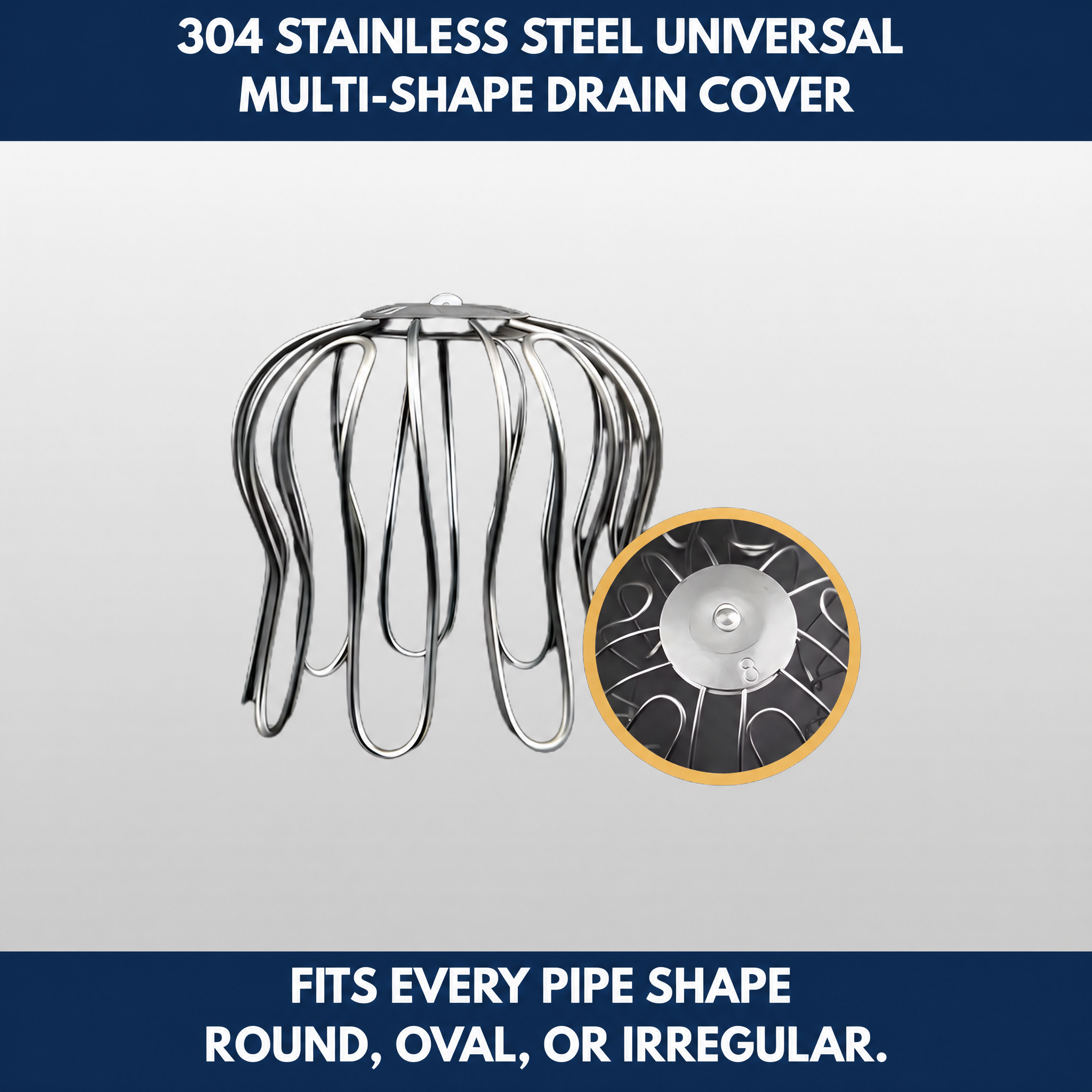 304 Stainless Steel Universal Multi-Shape Drain Cover