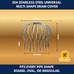 304 Stainless Steel Universal Multi-Shape Drain Cover view 2