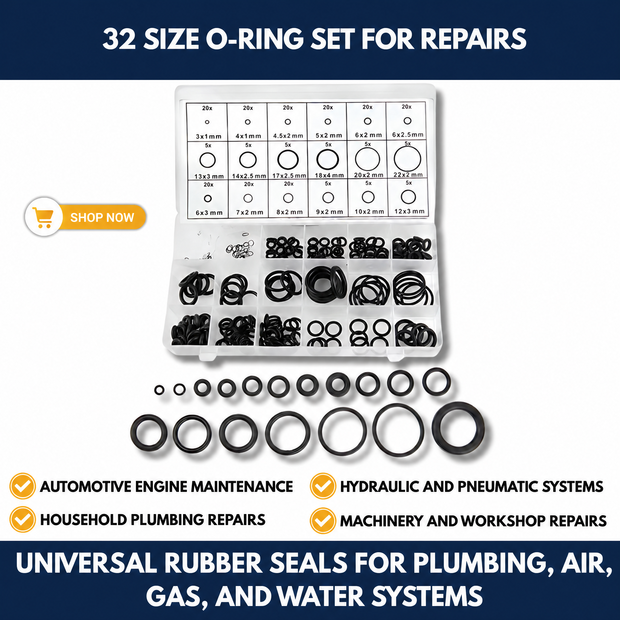 32 Size O-Ring Set for Repairs