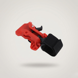 360 degree rotating flashlight holder back view showing heavy duty Velcro strap closure