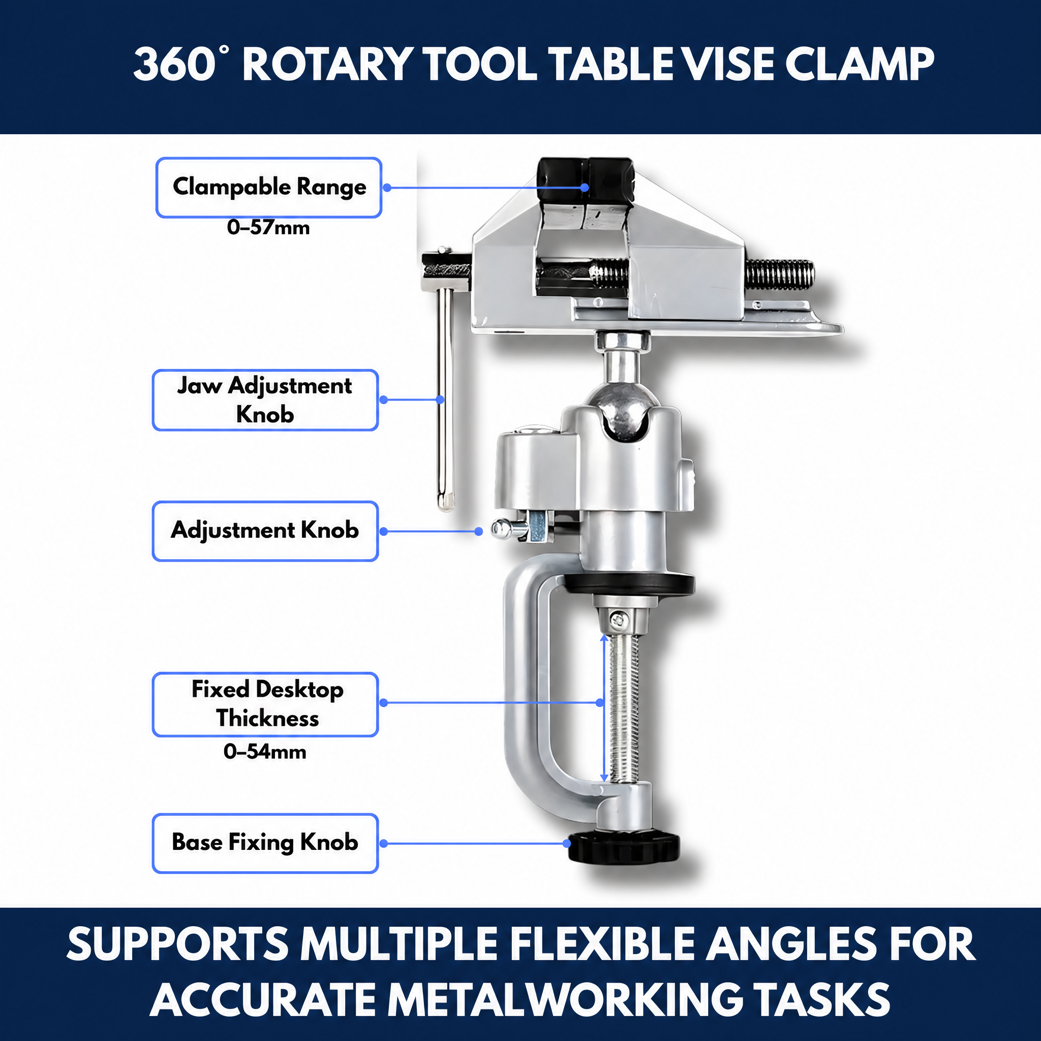 360° Rotary Tool Table Vise Clamp