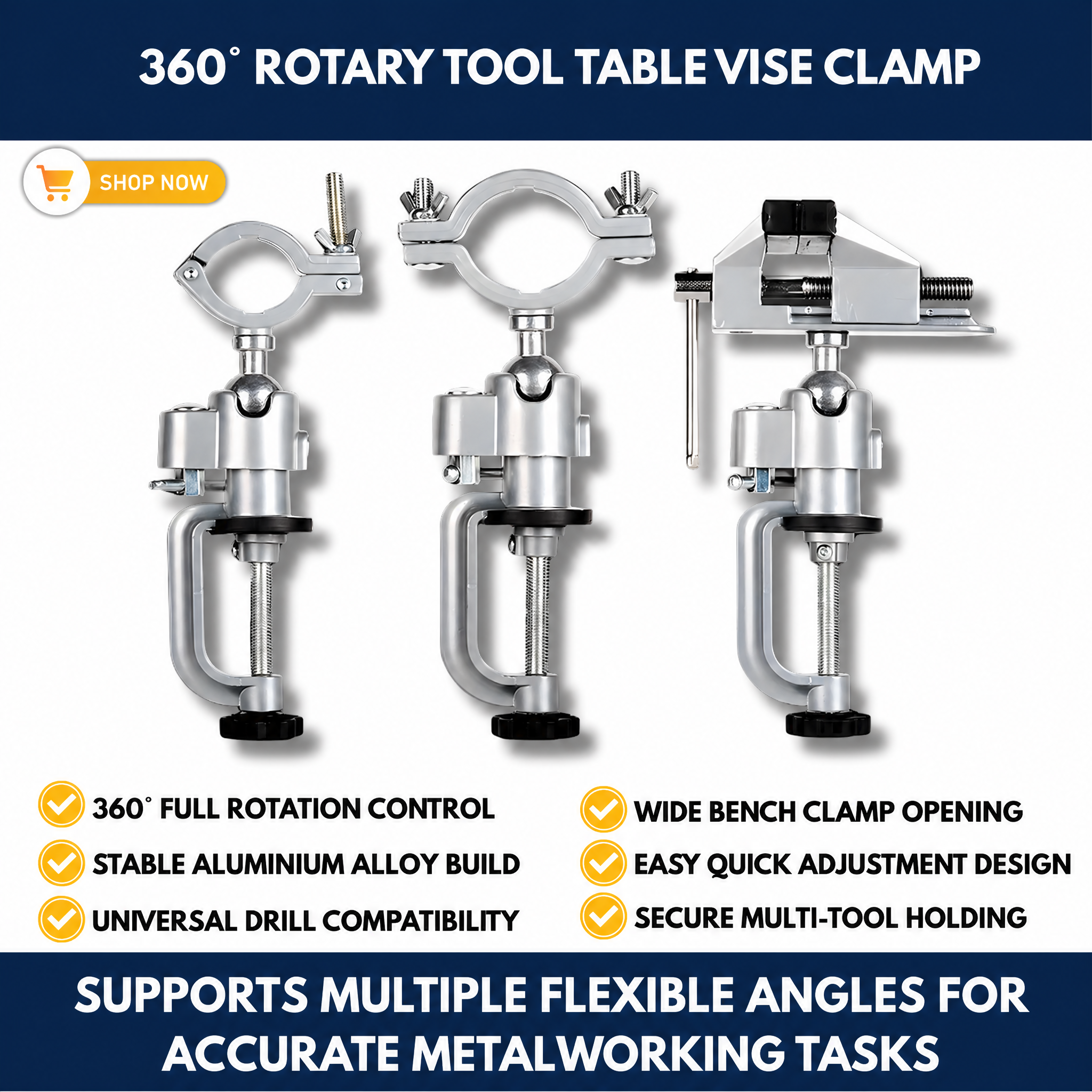 360° Rotary Tool Table Vise Clamp