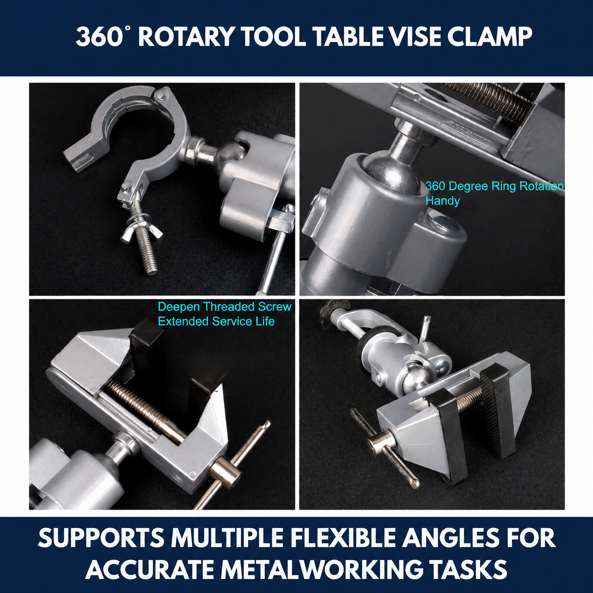 360° Rotary Tool Table Vise Clamp