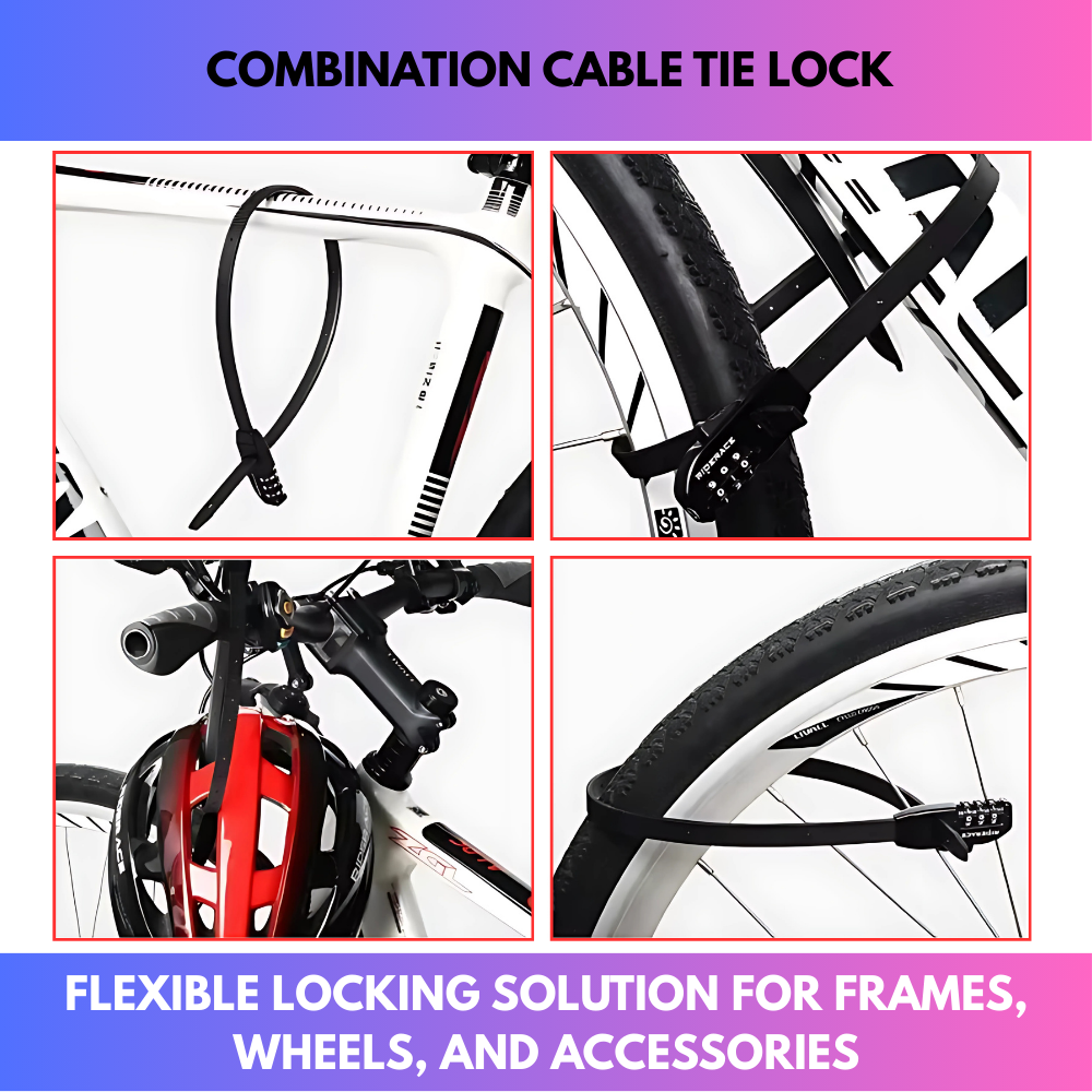 Combination cable tie lock