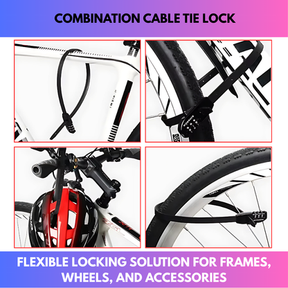 Combination cable tie lock