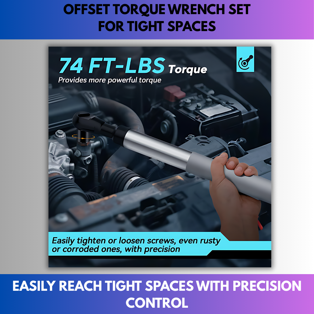 Offset Torque Wrench Set For Tight Spaces