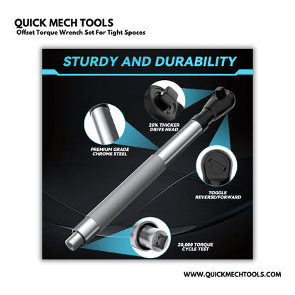 Offset Torque Wrench Set For Tight Spaces