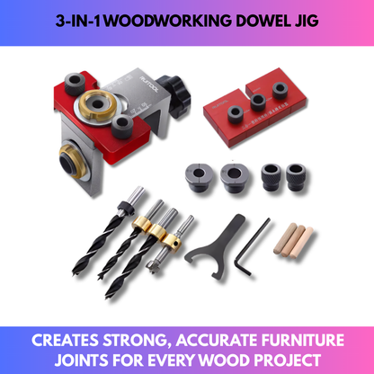 3-in-1 Woodworking Dowel Jig