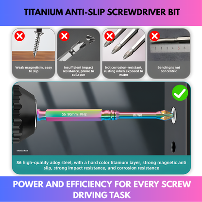 Titanium Anti-Slip Screwdriver Bit