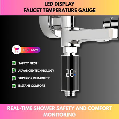 LED Display Faucet Temperature Gauge