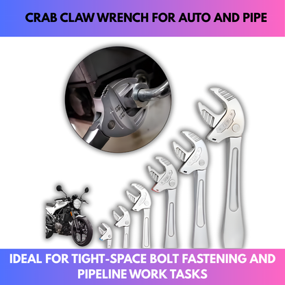 Crab Claw Wrench for Auto and Pipe
