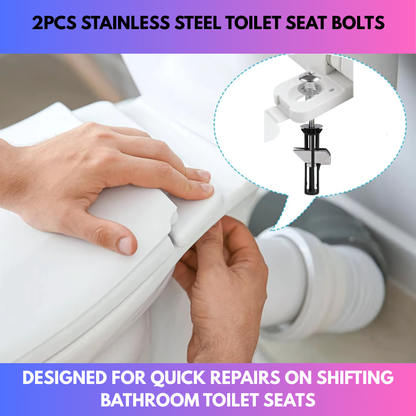2Pcs Stainless Steel Toilet Seat Bolts