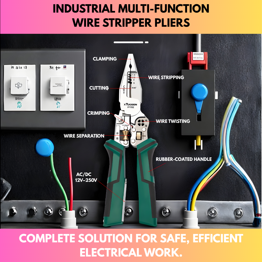 Industrial Multi-function Wire Stripper Pliers