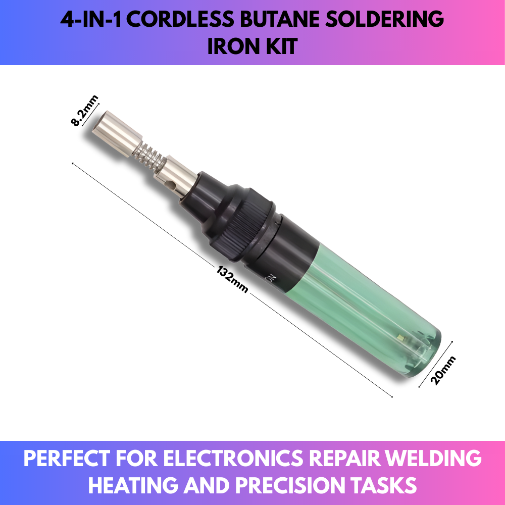 4-in-1 Cordless Butane Soldering Iron Kit