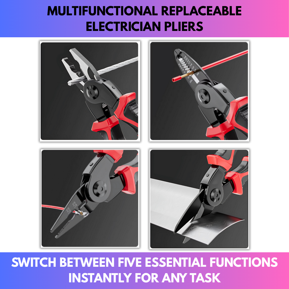 Multifunctional Replaceable Electrician Pliers