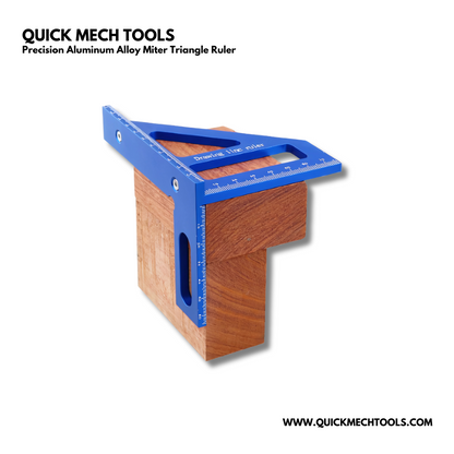 Precision Aluminum Alloy Miter Triangle Ruler – 3D Multifunction Woodworking Square