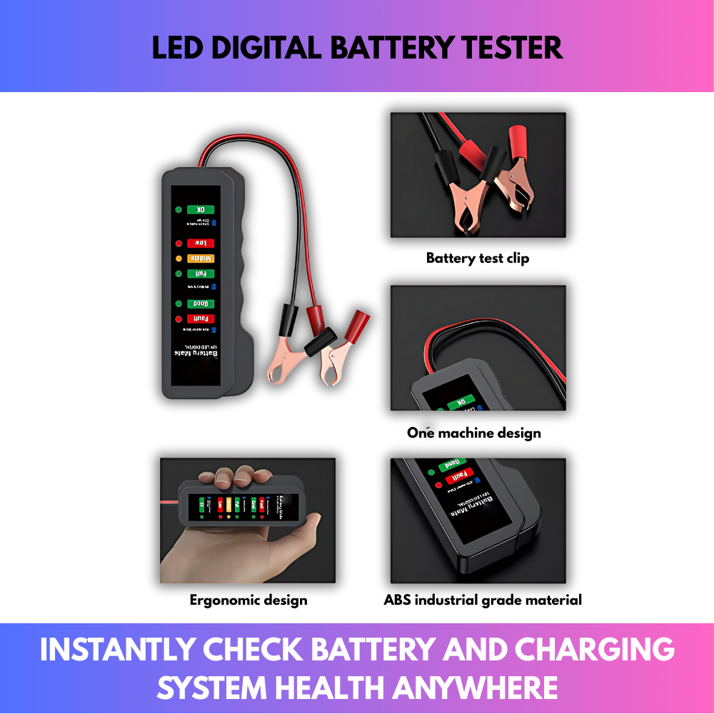 Led Digital Battery Tester