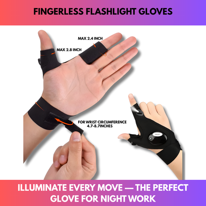 Fingerless Flashlight Gloves