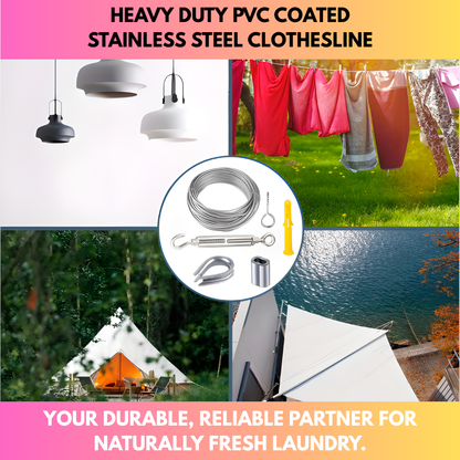 Heavy Duty PVC Coated Stainless Steel Clothesline