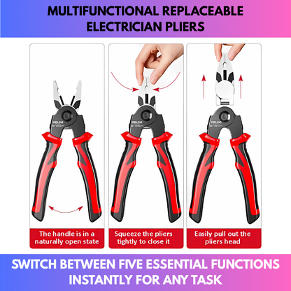 Multifunctional Replaceable Electrician Pliers