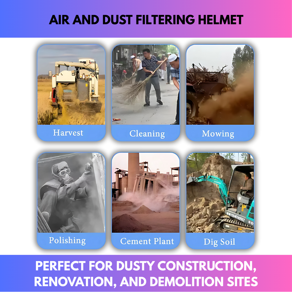 Air And Dust Filtering Helmet