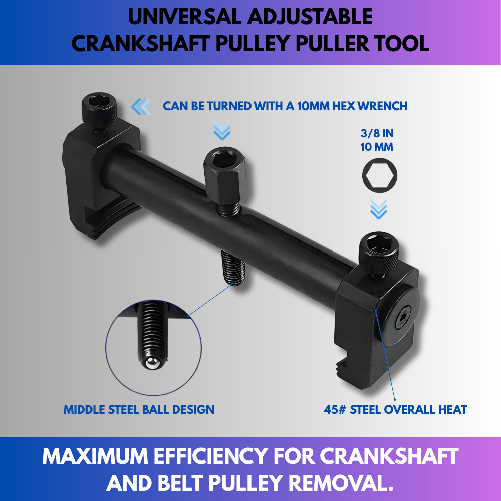 Universal Adjustable Crankshaft Pulley Puller Tool