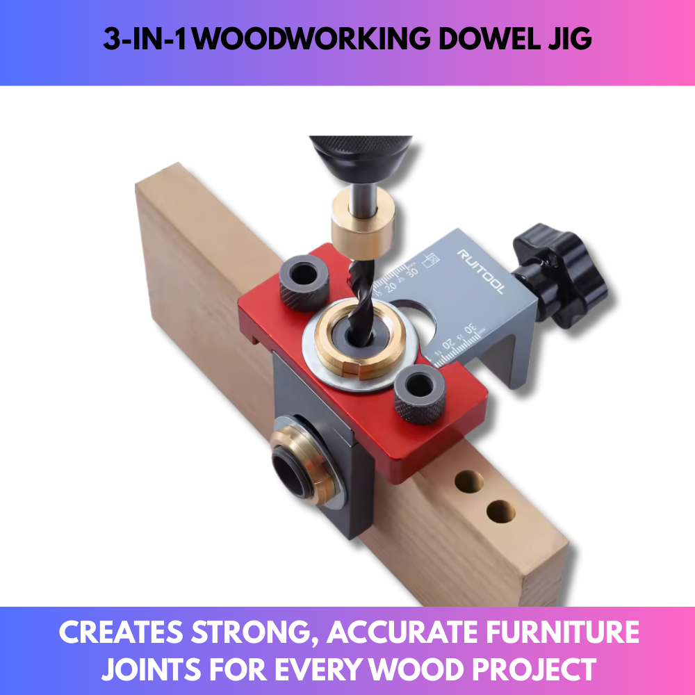 3-in-1 Woodworking Dowel Jig