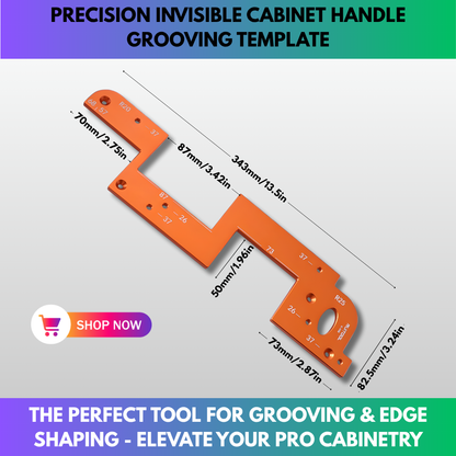 Precision Invisible Cabinet Handle Grooving Template