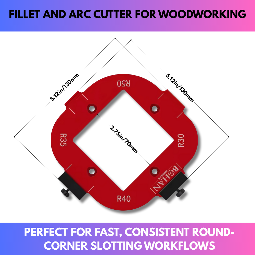 Fillet And Arc Cutter For Woodworking