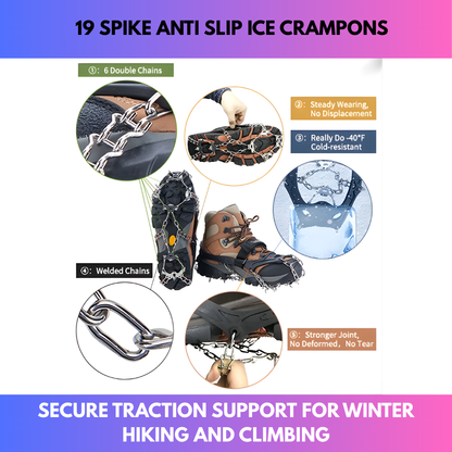 19 Spike Anti Slip Ice Crampons