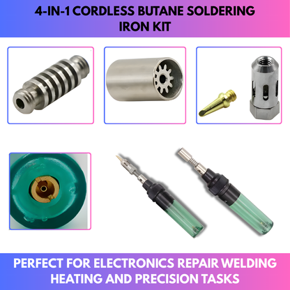 4-in-1 Cordless Butane Soldering Iron Kit