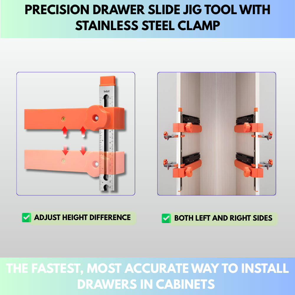 Cabinet Rail Positioning & Drilling Guide