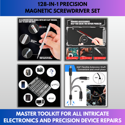 128-in-1 Precision Magnetic Screwdriver Set