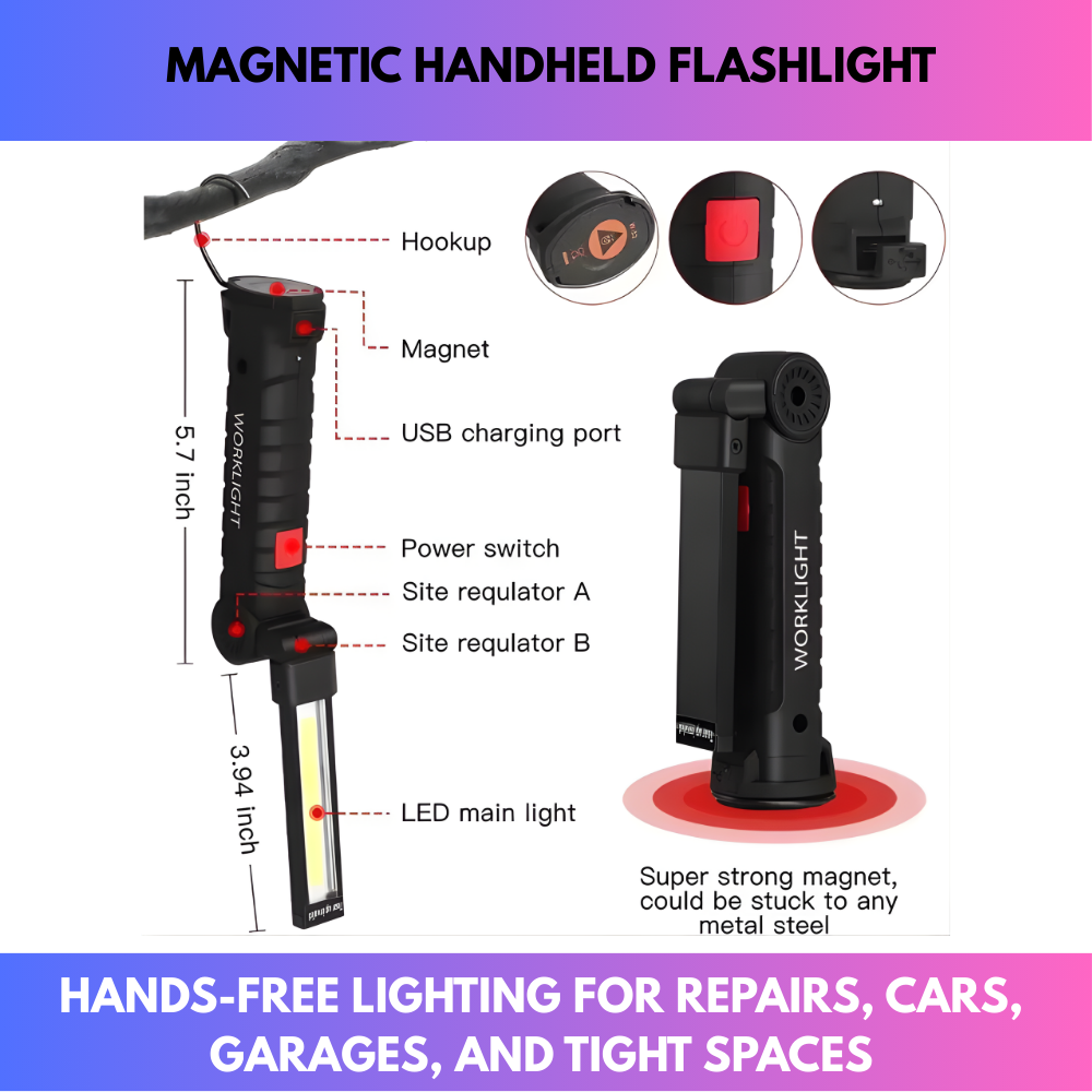 Magnetic Handheld Flashlight