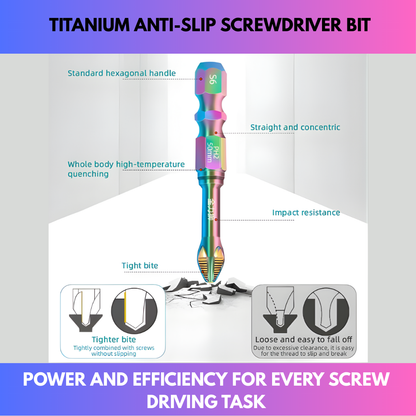 Titanium Anti-Slip Screwdriver Bit