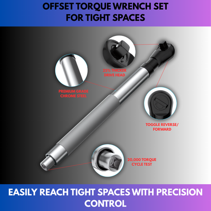 Offset Torque Wrench Set For Tight Spaces