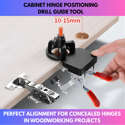 Cabinet Hinge Positioning Drill Guide Tool