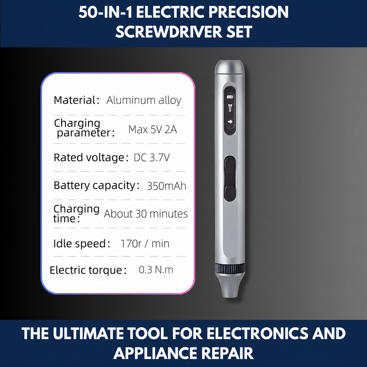 50-in-1 Electric Precision Screwdriver Set