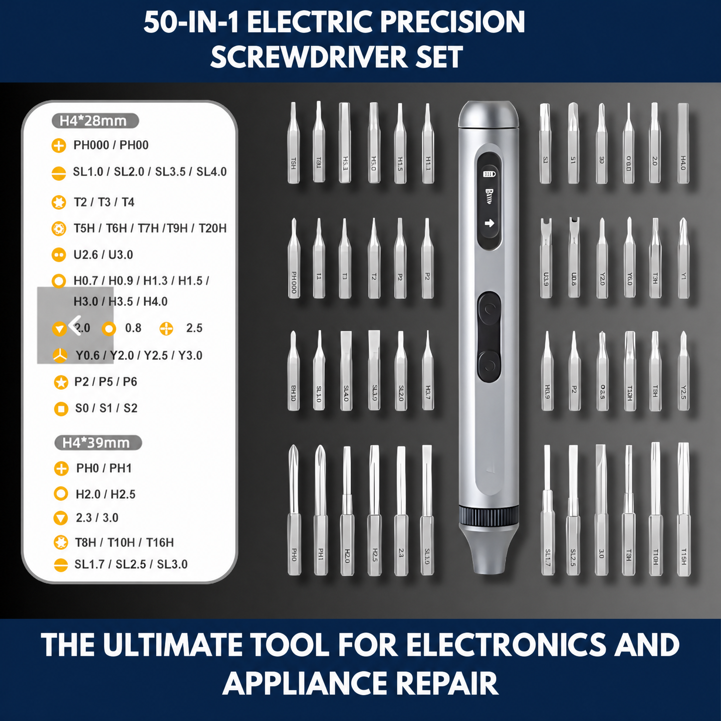 50-in-1 Electric Precision Screwdriver Set