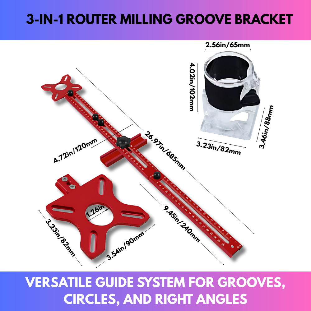 3-in-1 Router Milling Groove Bracket