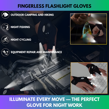 Fingerless Flashlight Gloves