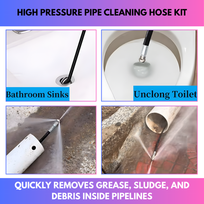High Pressure Pipe Cleaning Hose Kit