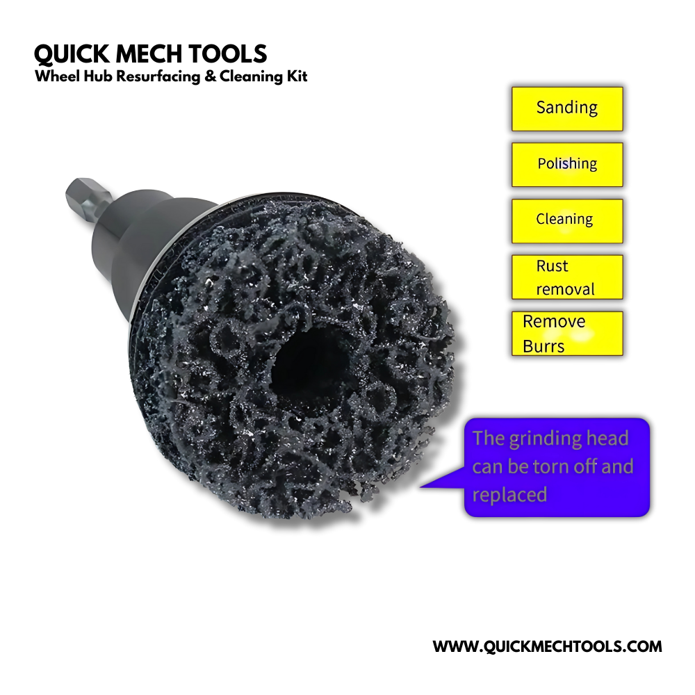 Wheel Hub Resurfacing & Cleaning Kit – Rust Removal Tool for Brake Disc & Rotor de
