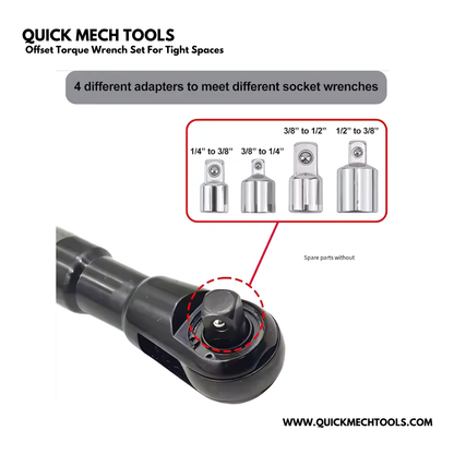 Offset Torque Wrench Set For Tight Spaces