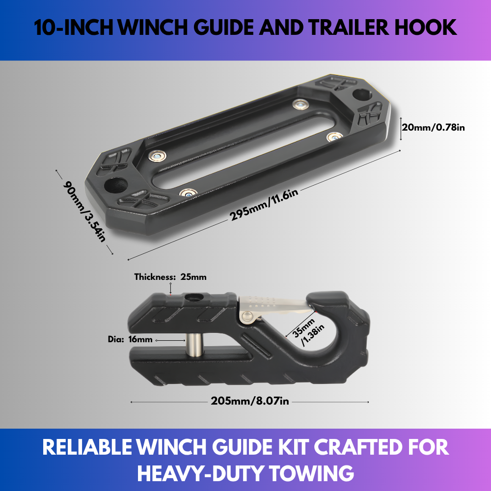 10-Inch Winch Guide and Trailer Hook