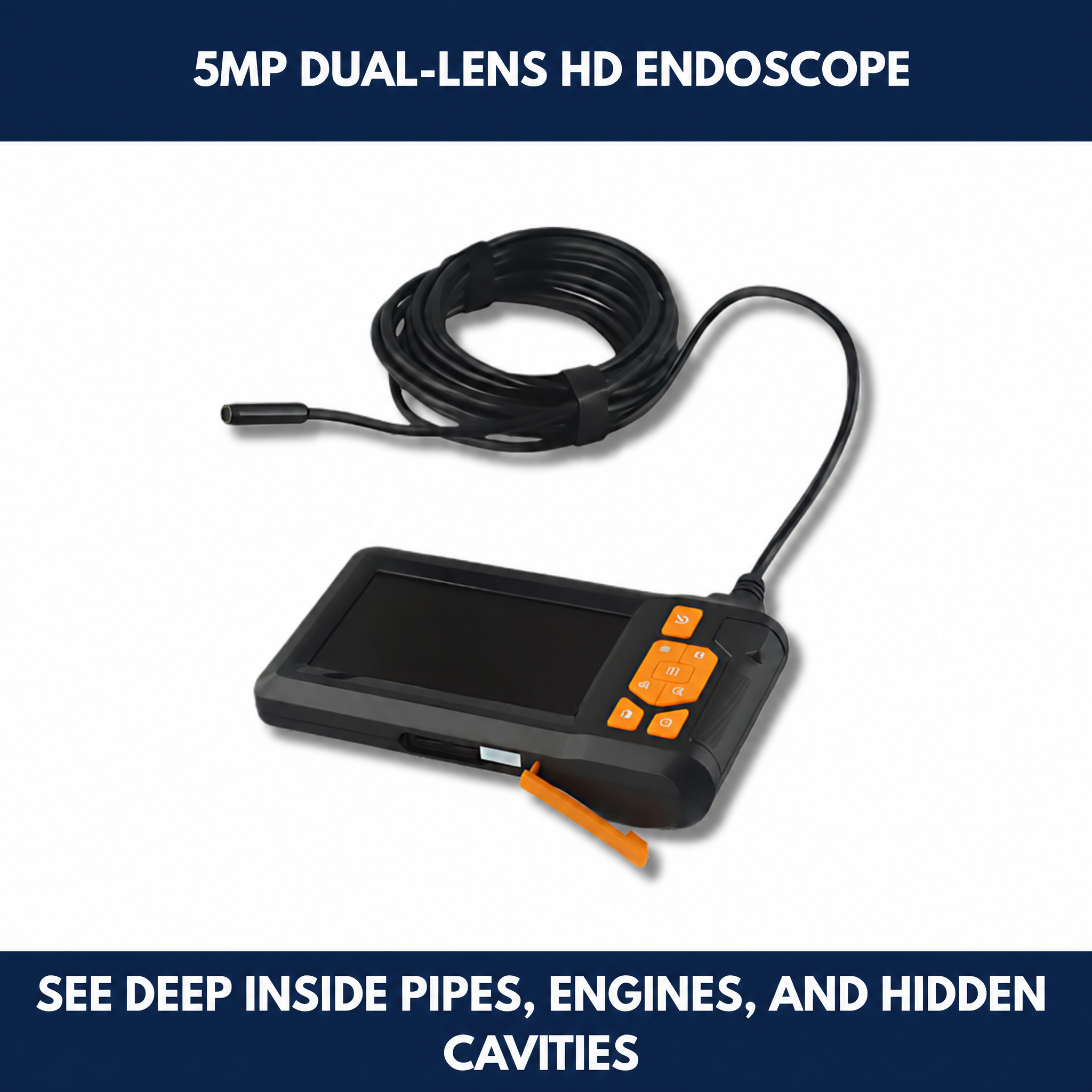 5MP Dual-Lens HD Endoscope